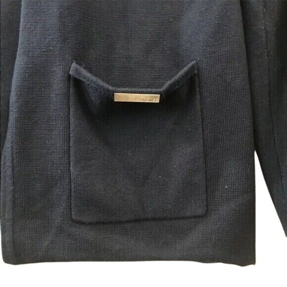 Premise Studio Size L Open Front Knit Cardigan Sweater Lagenlook Pockets Career - Picture 6 of 6